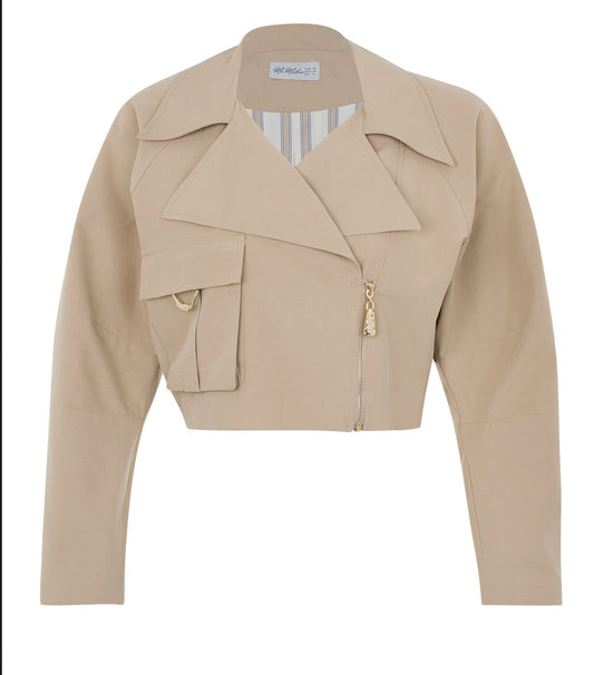 MASCA SHORT BEIGE TRENCH