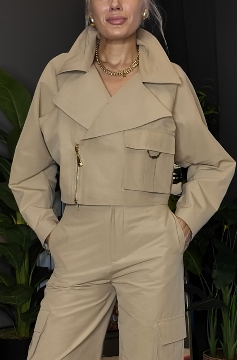 MASCA SHORT BEIGE TRENCH